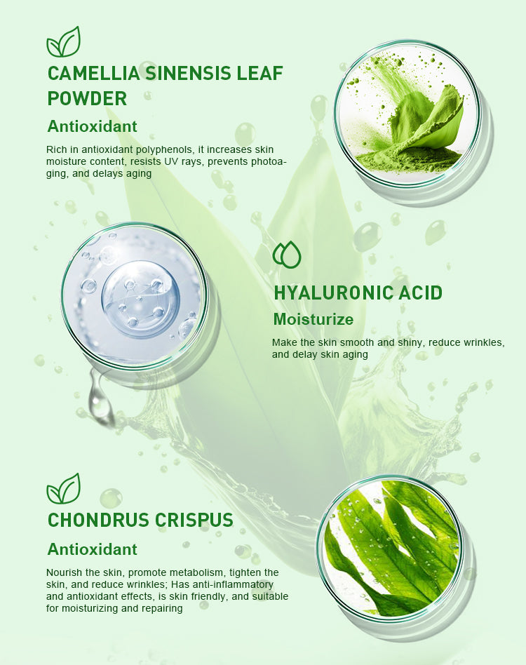 Green Tea Hyaluronic Acid Facial Mask