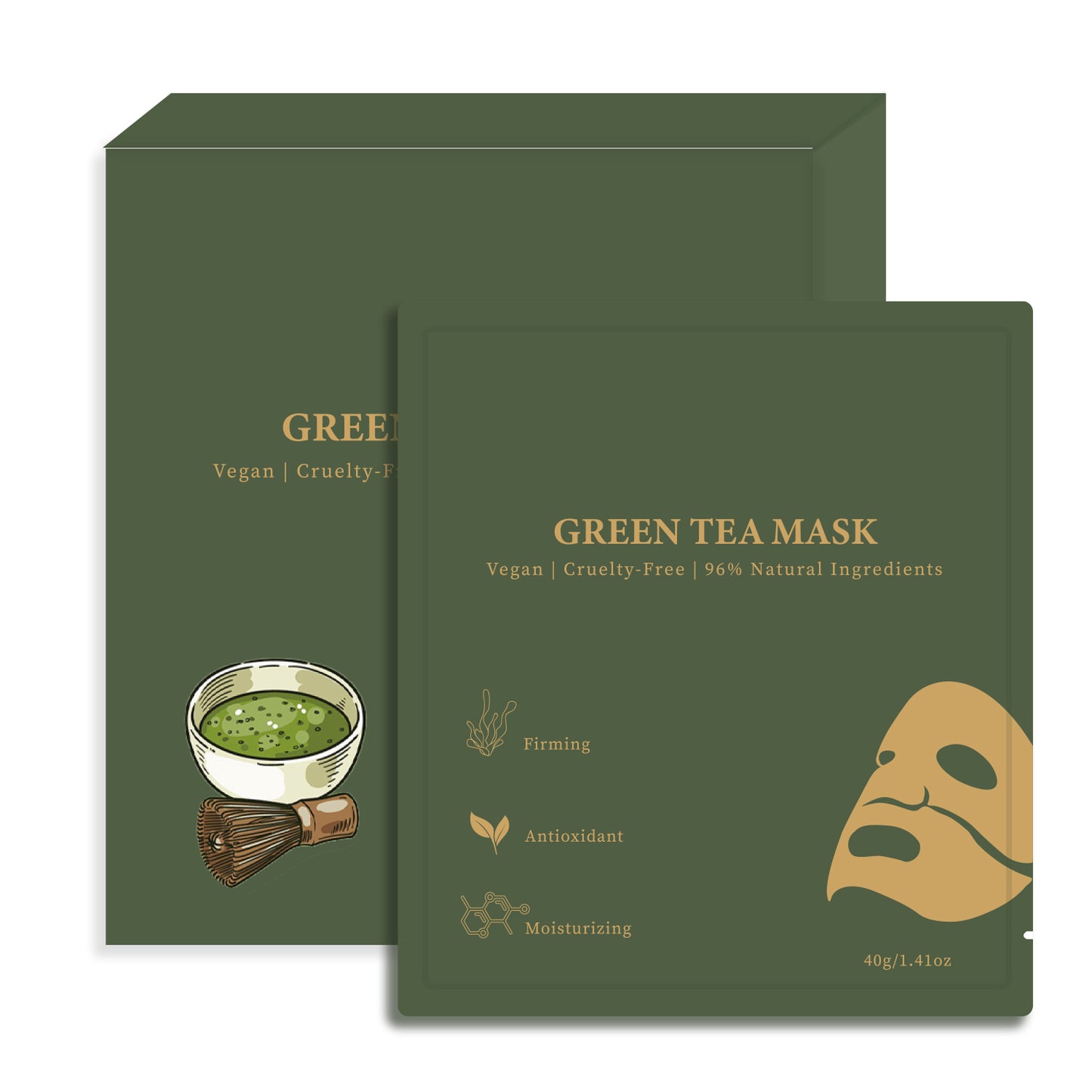 Green Tea Hyaluronic Acid Facial Mask