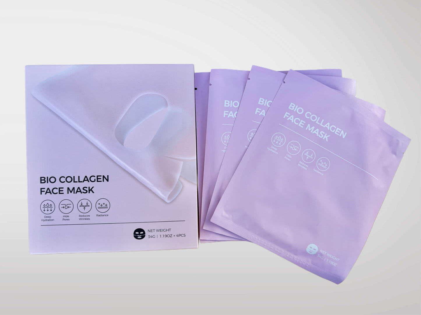 Bio Collagen Face Mask - 4pc