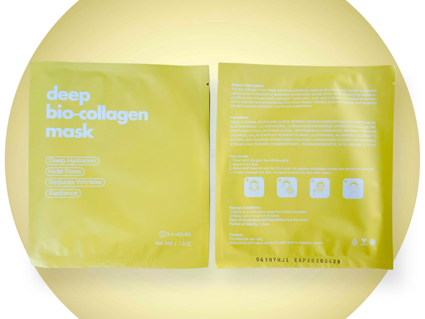 Bio Collagen Face Mask - 4pc