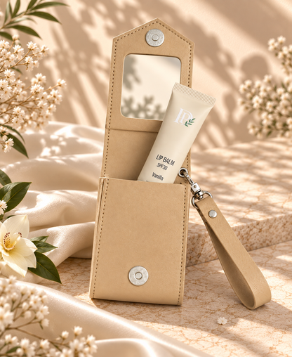 Mini Clip - Pouch with Mirror - Beige