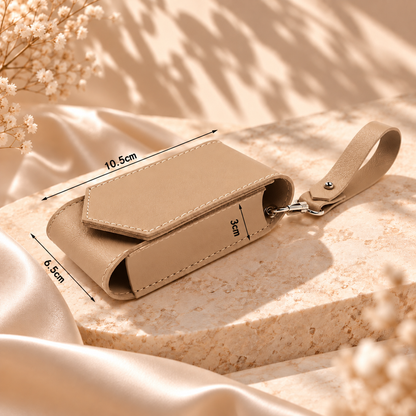 Mini Clip - Pouch with Mirror - Beige