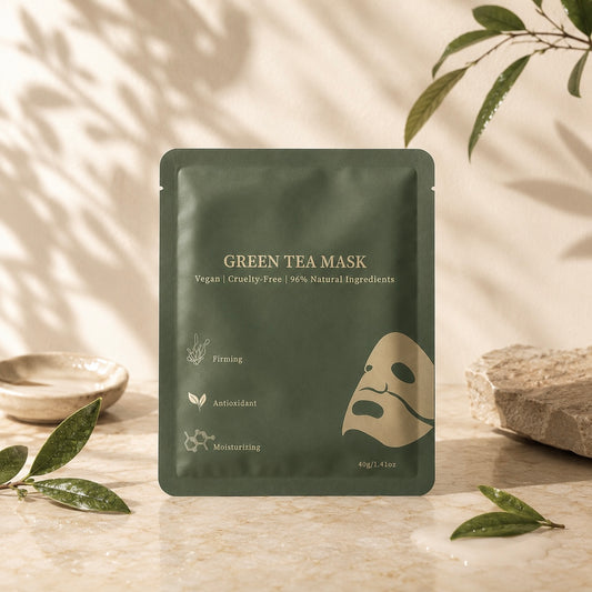 Set of 5 - Green Tea Hyaluronic Acid Facial Mask