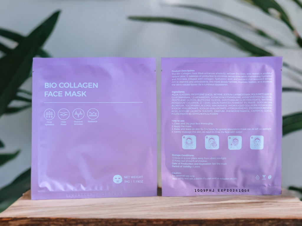 Bio Collagen Face Mask - 4pc