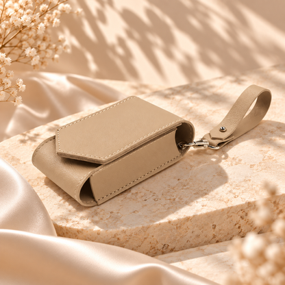 Mini Clip - Pouch with Mirror - Beige