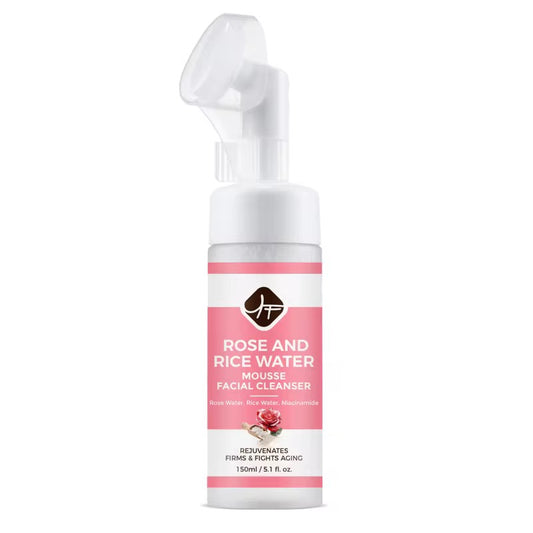 Facial Cleanser- Rose and Rice Water Mousse